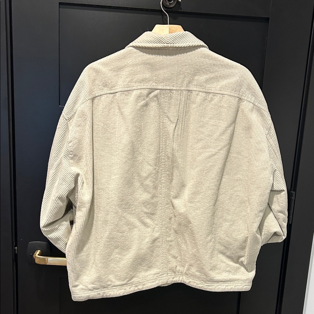 ZARA Cream Corduroy Shawl-Collar Blazer Jacket - Picture 5 of 8